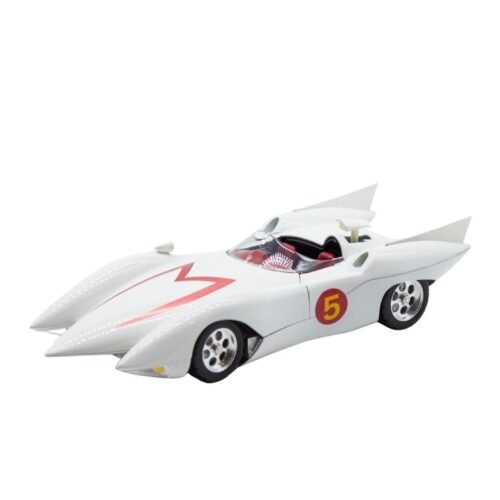 Coche miniatura Mach 5 de Speed Racer fabricado por Audix a escala 1/32 en aluminio con gadgets funcionales