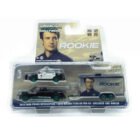 Miniatura coche de policía The Rookie con camioneta Nissan Titan Pro-4X con remolque y coche Policía de Los Angeles Ford Police Interceptor Utility LAPD a escala 1/64 Greenlight