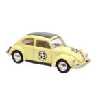 Coche miniatura Volkswagen Beetle con número 53 y franjas de carreras estilo Herbie fabricado por Norev a escala 1/43