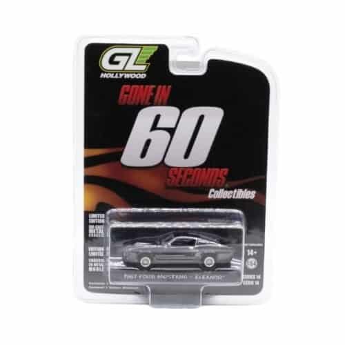 Coche en miniatura Ford Mustang Eleanor 1967 edición limitada Black Chrome de la película 60 Segundos a escala 1/64 fabricado por Greenlight.