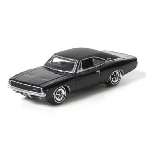 Coche en miniatura negro Dodge Charger de la película Bullitt a escala 1/64 Greenlight