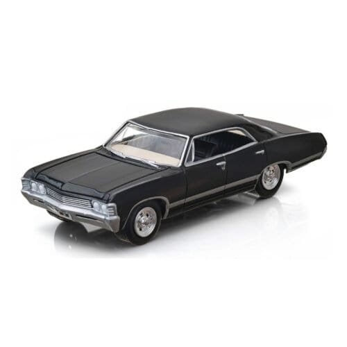 Coche en miniatura negro Chevrolet Impala 1967 de Supernatural a escala 1/64 Greenlight