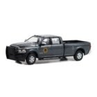 Coche en miniatura camioneta gris oscuro Dodge Ram 2500 Montana Livestock Association de Yellowstone a escala 1/64 Greenlight