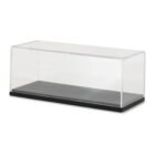 Urna transparente apilable de acrílico con peana negra mate fabricada por Greenlight para proteger y exhibir coches en miniatura a escala 1/43.