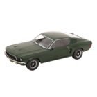 Coche en miniatura Ford Mustang GT Fastback 1968 color verde de la película Bullitt a escala 1/18 fabricado por KK Scale.