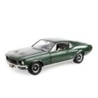 Coche en miniatura Ford Mustang GT Fastback 1968 color Highland Green de la película Bullitt a escala 1/18 fabricado por Greenlight