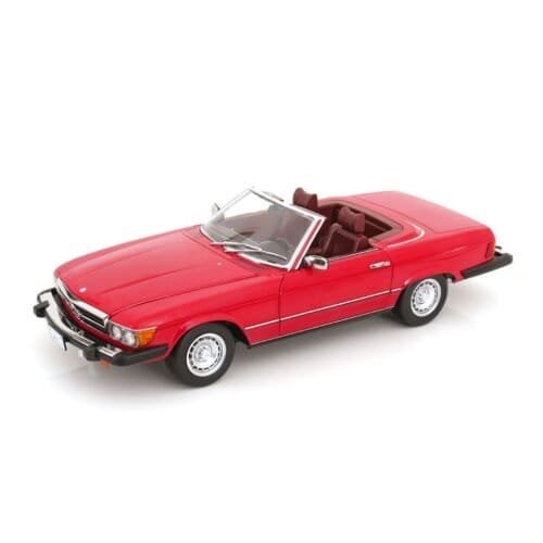 Coche en miniatura Mercedes-Benz 450 SL 1979 color rojo de la serie Dallas a escala 1/12 fabricado por KK Scale.