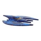 Avión en miniatura Batplane color azul oscuro y negro de la serie Batman La serie animada a escala 1/64 fabricado por Hot Wheels.