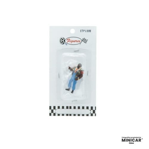 Figura en miniatura de M.A. Baracus con su clásico peinado y cadenas de oro de la serie El Equipo A a escala 1/43 fabricada por Cartrix.